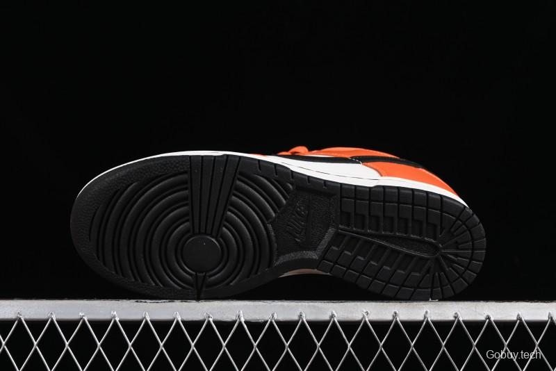 Nike SB Dunk Low Casual Skate Shoes in White, Orange, and Black - DH9765-003