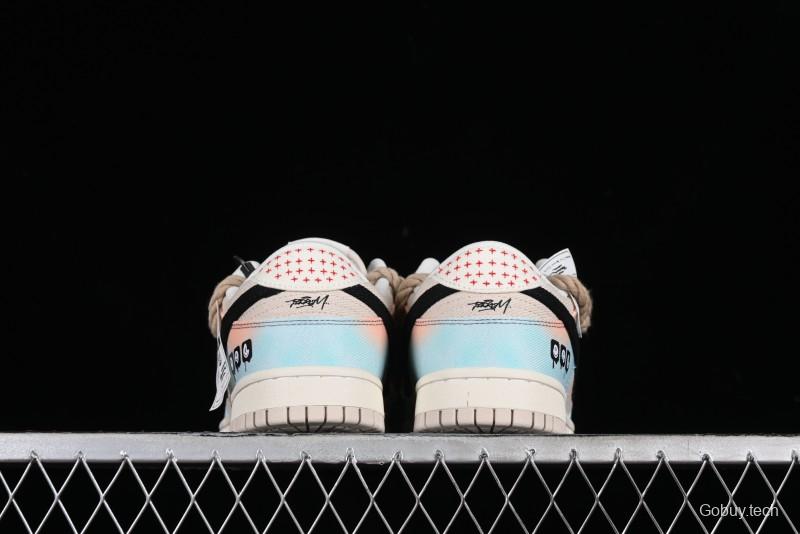 Nike Dunk Low Sky City Dopamine Gradient Sashiko Stitch Hemp Rope SB Low-top Casual Sneakers - DV0834-100