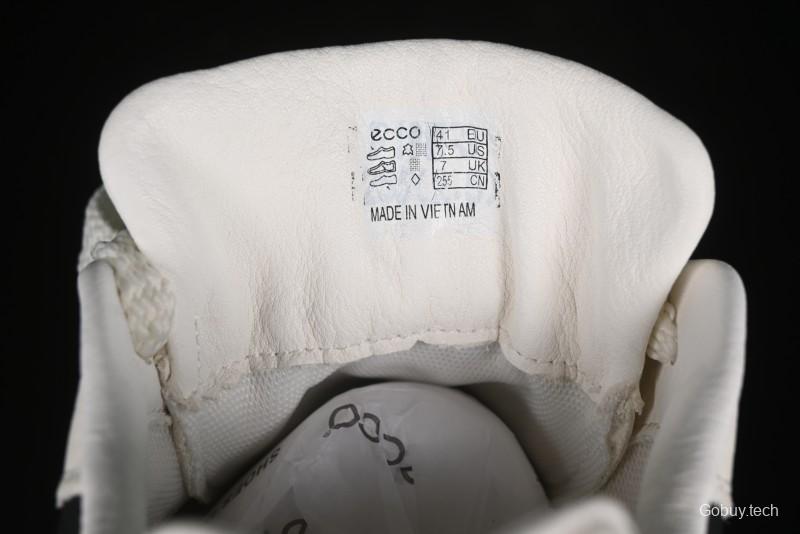ECCO 2024 New Fashion Simple Versatile Genuine Leather White Sneakers - 61881301001
