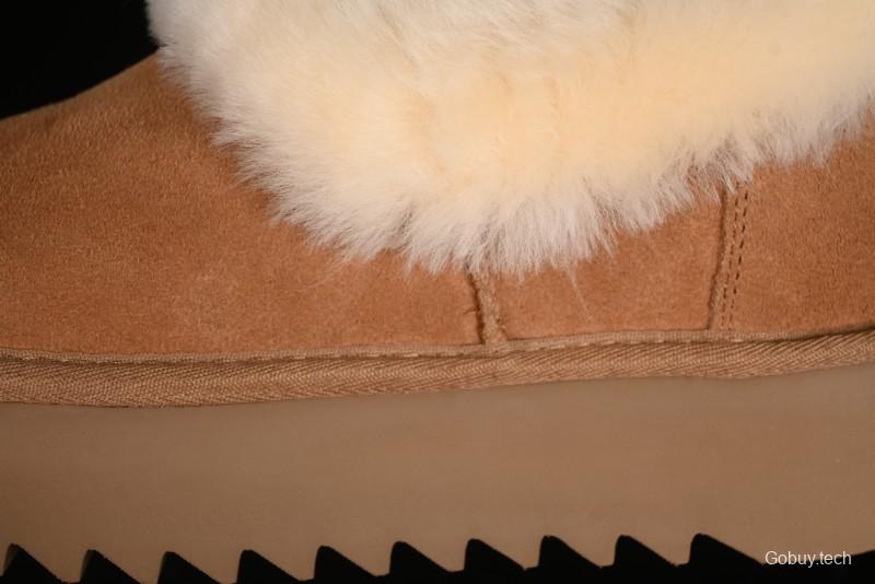 UGG Nita Platform Shearling Lined Winter Boots with Leather Upper - 1166733