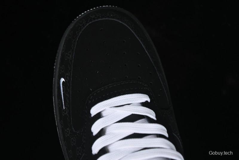 Nike Air Force 1 '07 Low Gucci Bear Collaboration - Midnight Black Low-Top Casual Sneakers - KK1988-007