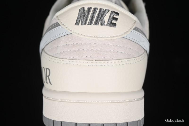 Nike SB Dunk Low Dior Collection - Beige Grey Blue Hook Anniversary High-End Custom Low-Top Casual Sneakers - XD6188-042
