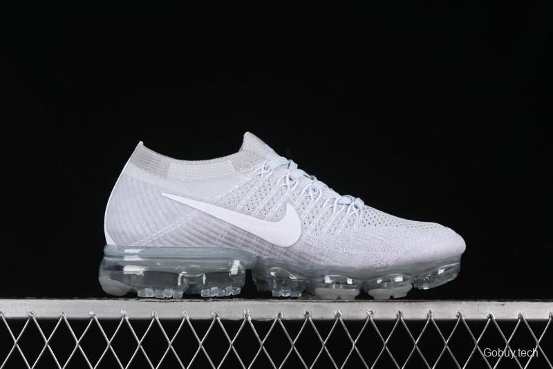 Nike Vapormax Flyknit Breathable Casual Running Shoes with Full-Length Air Cushion - 849558-100
