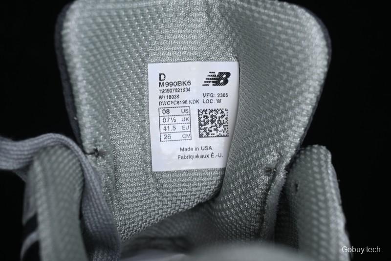 New Balance 990 Series High-End Made in USA Retro Casual Running Shoes - M990BK6