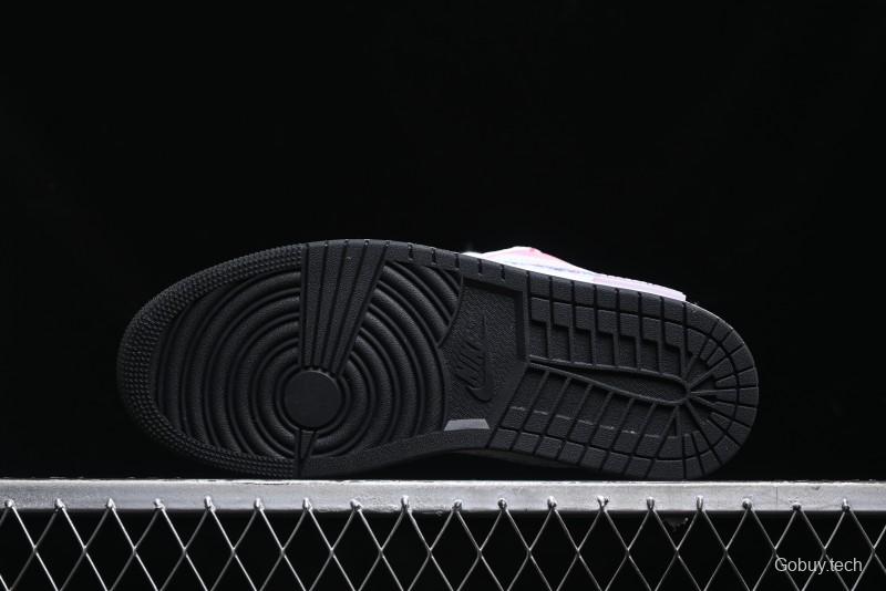 Nike Air Jordan 1 Low Retro Basketball Shoes - Panda Mischief Qixi Theme with Special Graffiti Design - 553558-132