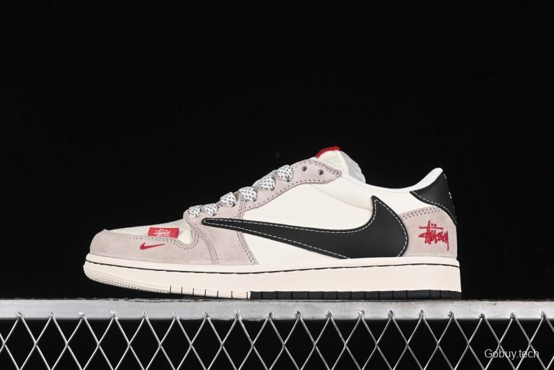 Nike Travis Scott x Fragment Design x Air Jordan 1 Low OG SP AJ1 Retro Sneakers - SJ2068-131