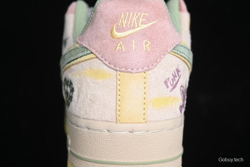 Nike Air Force 1 '07 Low Peach Trees Christmas Eve Limited Custom Casual Sneakers - CD1212-777