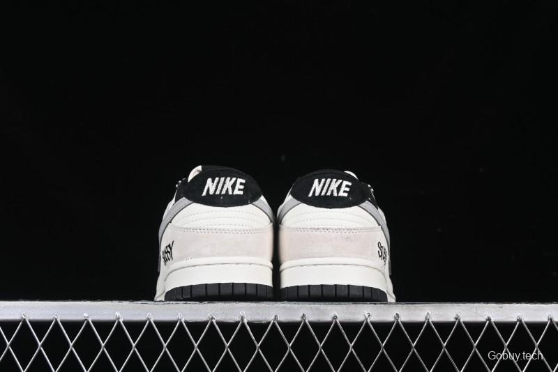 Nike SB Dunk Low Stussy Collaboration Grey Pig Suede Anniversary Custom Low-Top Casual Skate Shoes - DJ2024-061