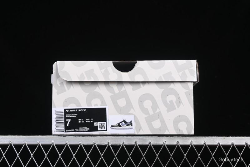 Nike Air Force 1 '07 Low The North Face Collaboration Black Grey Double Swoosh Casual Sneakers - DM6688-020