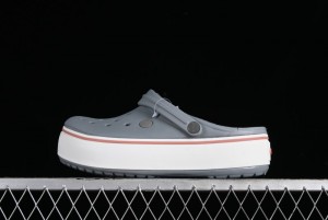 Crocs Crocband Platform Rainbow Comfortable Thick-Soled Clog Sandals - B.D4
