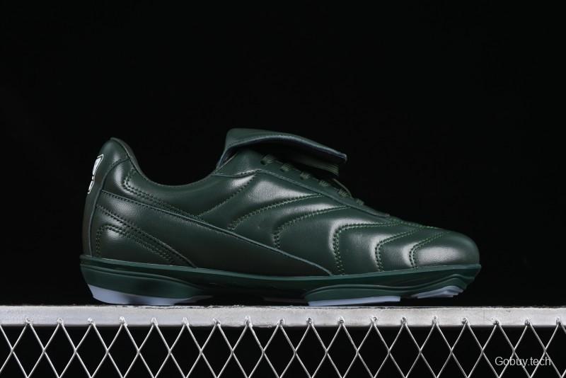 Louis Vuitton Footprint Soccer 2025 Spring Summer Collection Round Toe Lace-Up Low Top Lifestyle Casual Shoes - D.GREEN