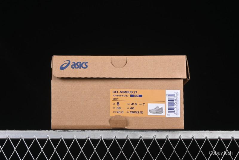 Asics Gel-Nimbus 27 Retro Breathable Casual Shoes Cushioned Men's Durable Running Shoes - 1011B958-020