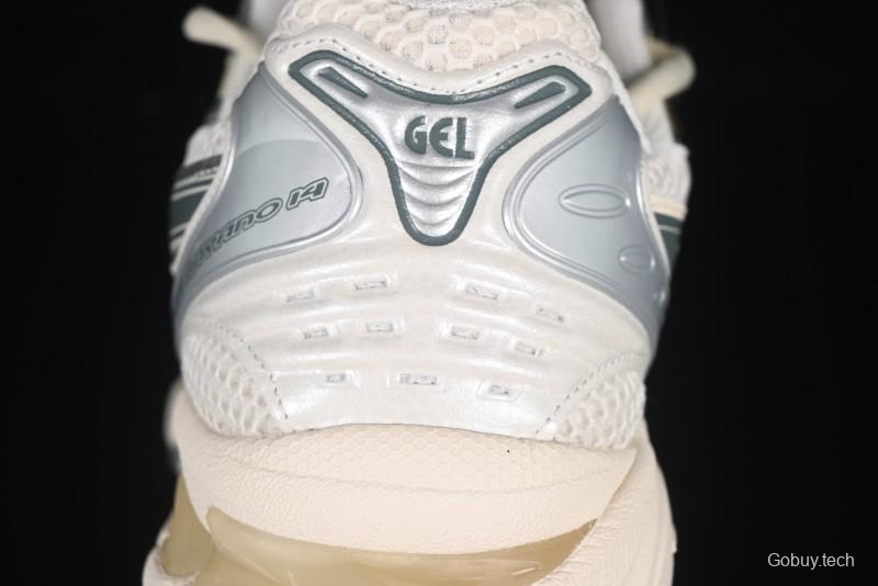 Asics Gel-Kayano 14 Running Shoes with Engineered Elastic Double-Layer Knit Upper and 3D Visible GEL Cushioning - 1201A019-200