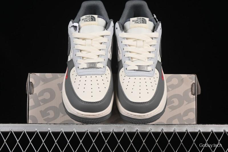 Nike Air Force 1'07 Low The North Face Collaboration Grey Multi-Tone Casual Sneakers - JJ2508-715