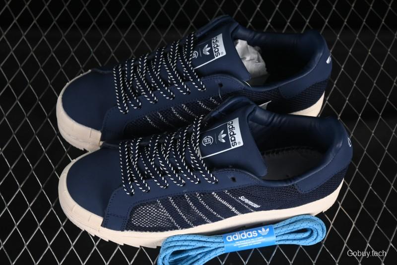Adidas Clot x Superstar Shell Toe Casual Sneakers with Serrated Edge Design - IH3644