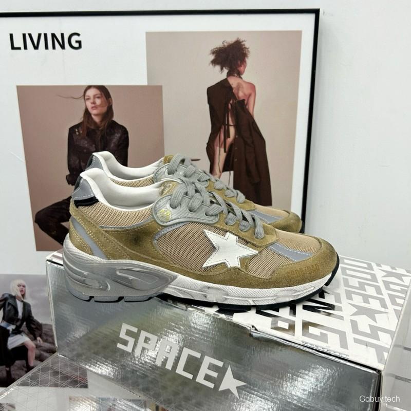 2024 Unisex GGDB Green Grey White Suede Mesh Sneakers