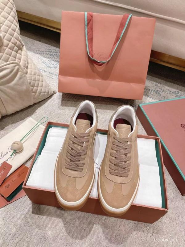 2025 Unisex Le Parmentier Beige Cream Leather Sneakers High Version LY00320(F)/LY00330(M)