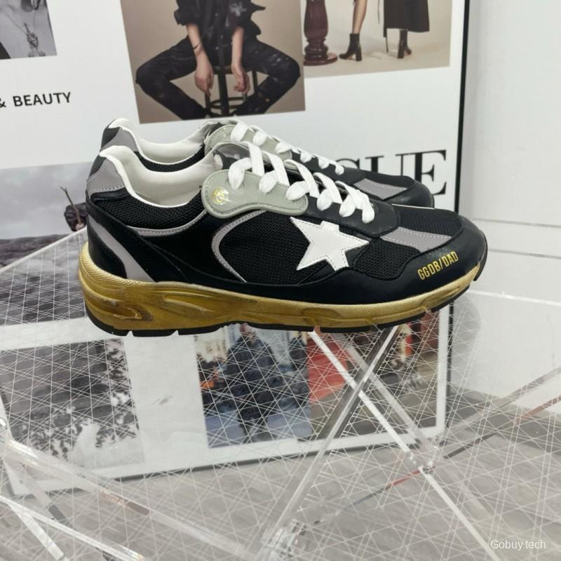 2024 Unisex GGDB Black White Grey Mesh Leather Sneakers