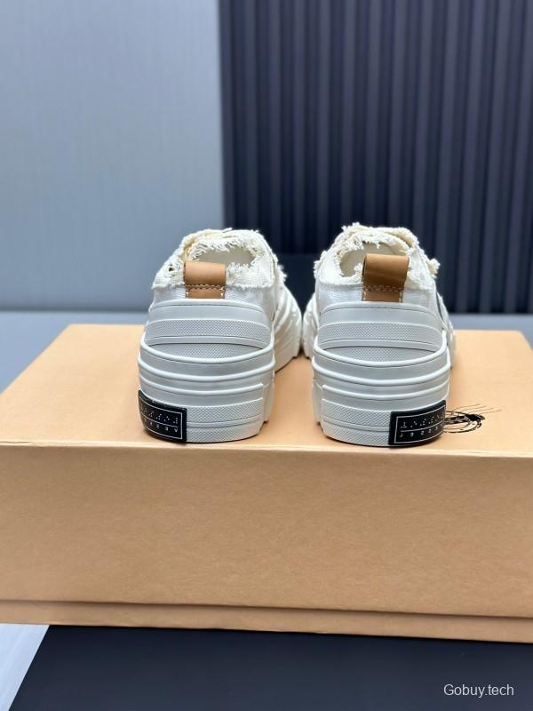 2025 Unisex XVESSEL White Canvas Plimsolls Vulcanized LY00360