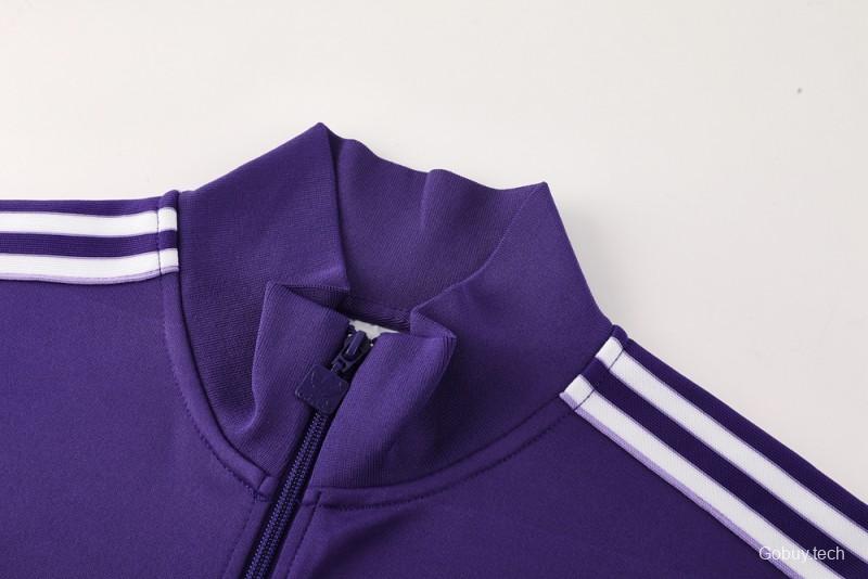 25/26 Real Madrid Purple Full Zipper Jacket +Long Pants