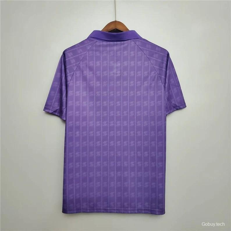 Retro 89/90 Fiorentina Home Soccer Jersey