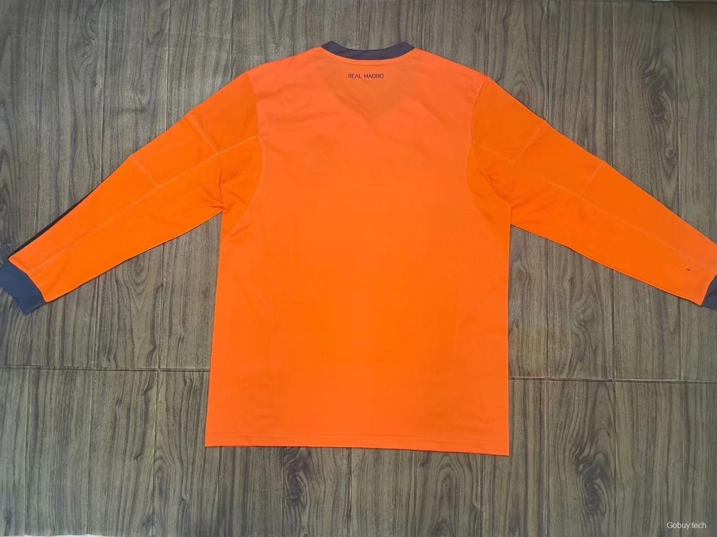 Retro 13/14 Real Madrid Third Orange Long Sleeve Jersey Worn By Ronaldo