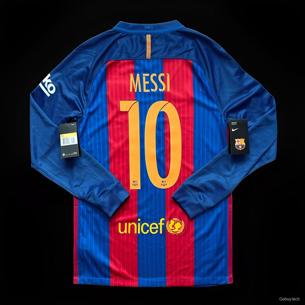 Retro 16/17 Barcelona Home Long Sleeve Jersey