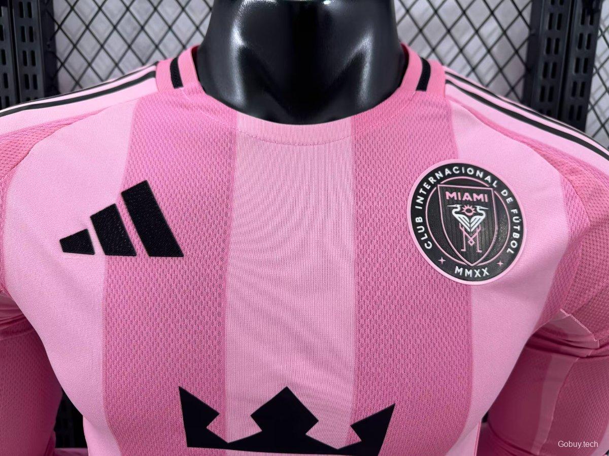 Player Version 25/26 Inter Miami Away Pink Long Sleeve Jersey