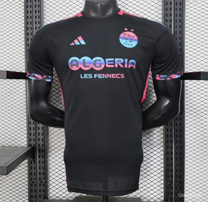 Player Version 2025 Algeria Black with Colorful Gradient Accents Jersey