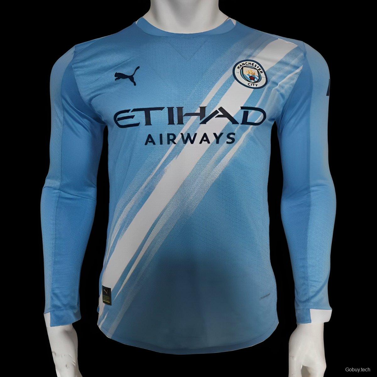 Player Version 25/26 Manchester City Home Long Sleeve Jersey