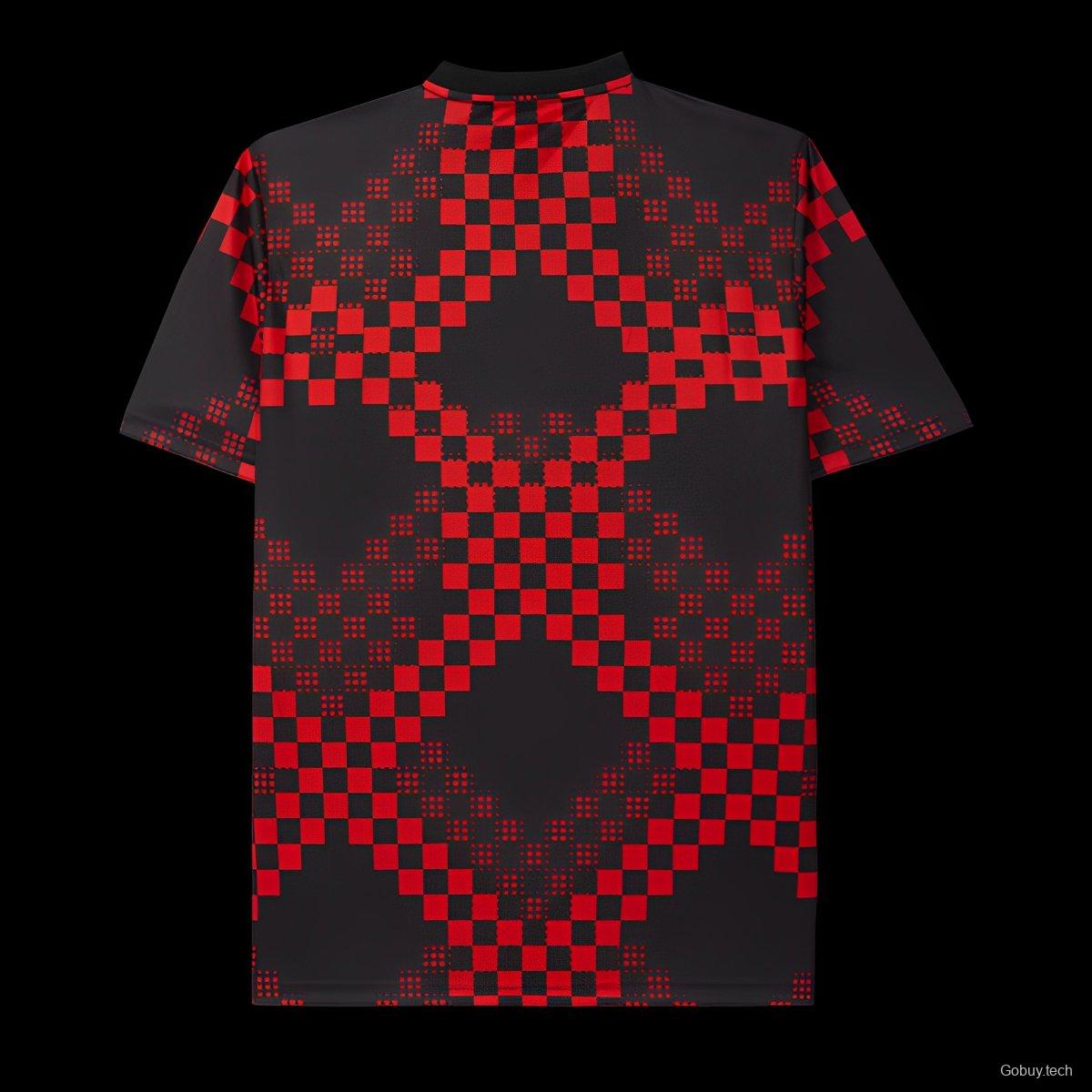 25/26 Benfica Red with Checkered Pattern Pre-Match Jersey