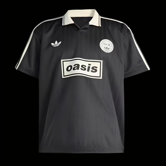 2025 Adidas x Oasis Tour Jacquard BLACK Jersey
